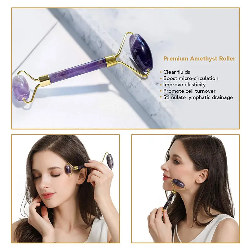 Amethyst Jade Roller Sleep Eye Mask
