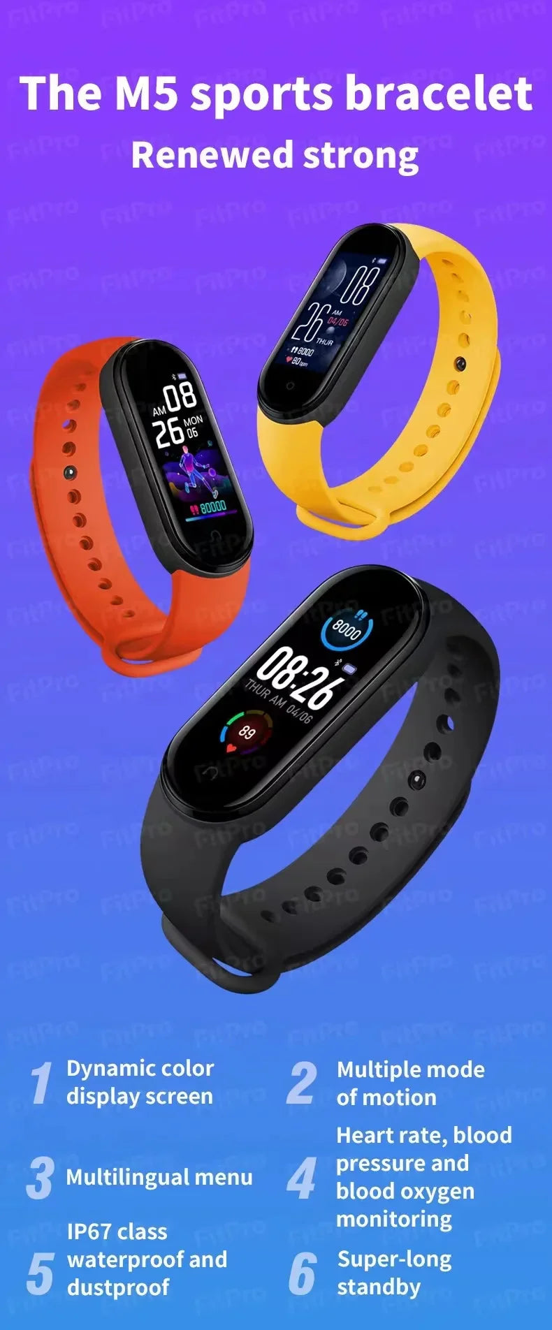 M5 Smart Watch with Color Screen