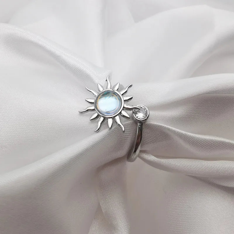 Womens Sun Spinner Anxiety Ring