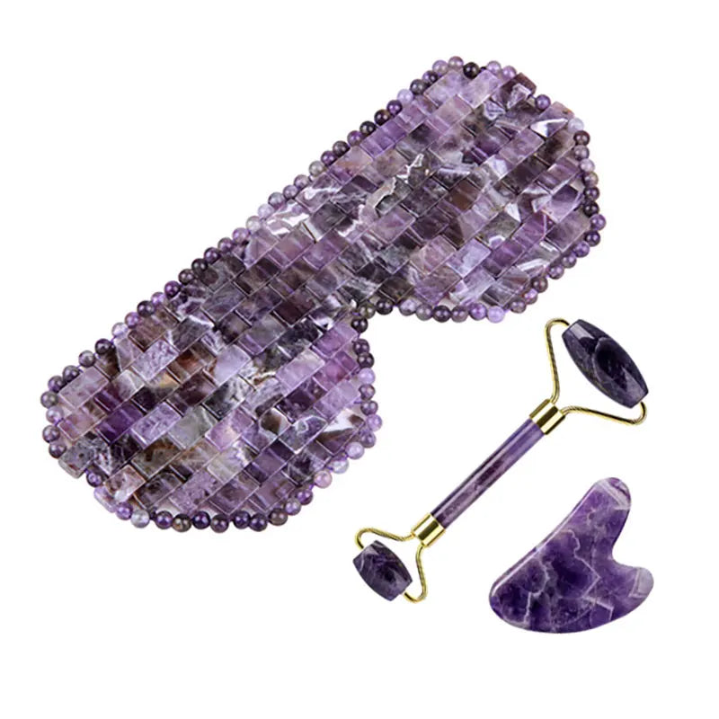 Amethyst Jade Roller Sleep Eye Mask