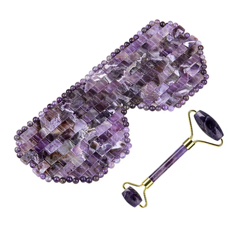Amethyst Jade Roller Sleep Eye Mask