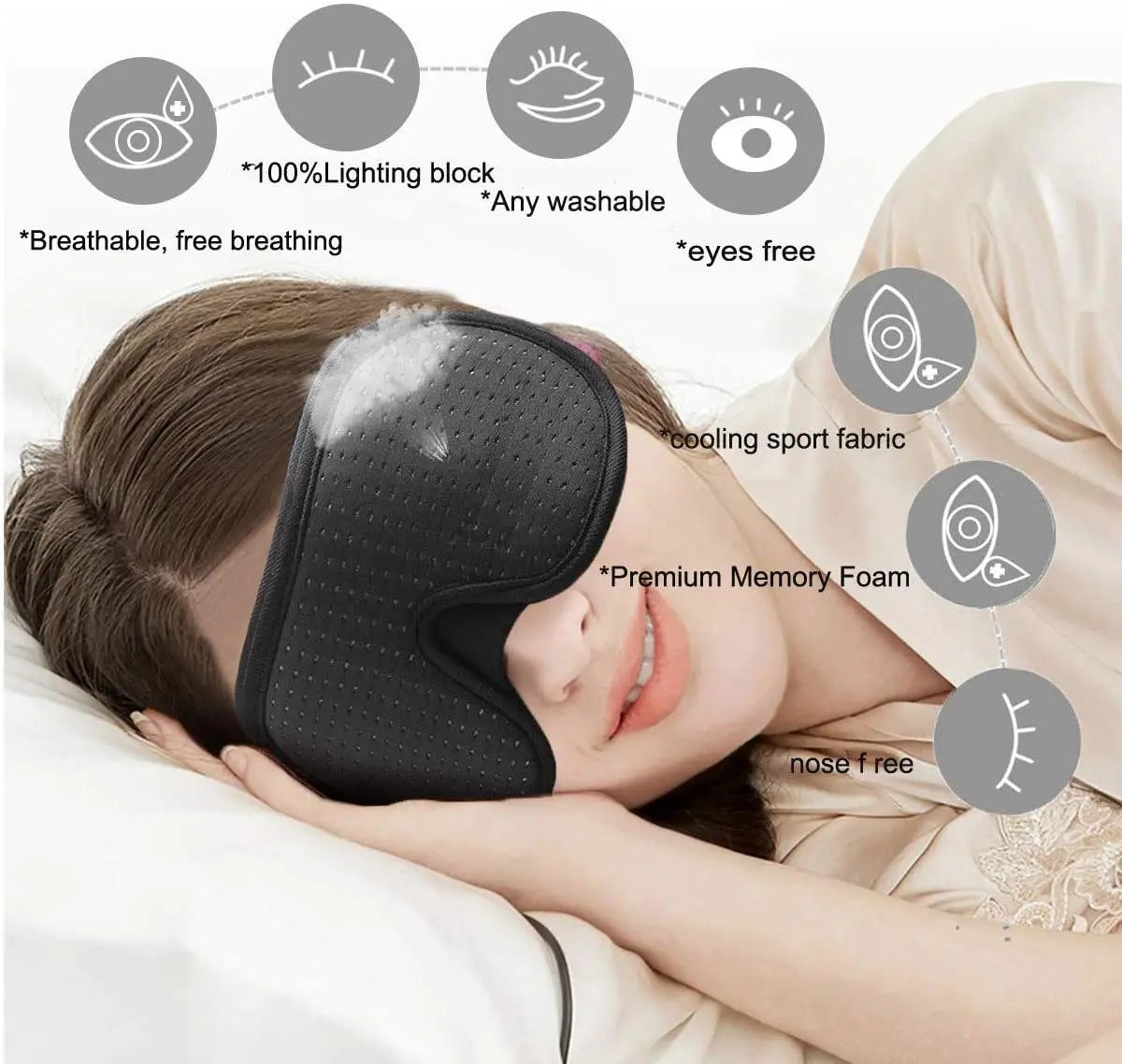 3D Soft Padded Sleep Eye Mask
