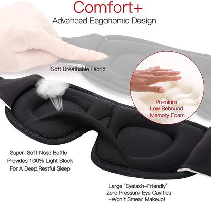 3D Soft Padded Sleep Eye Mask