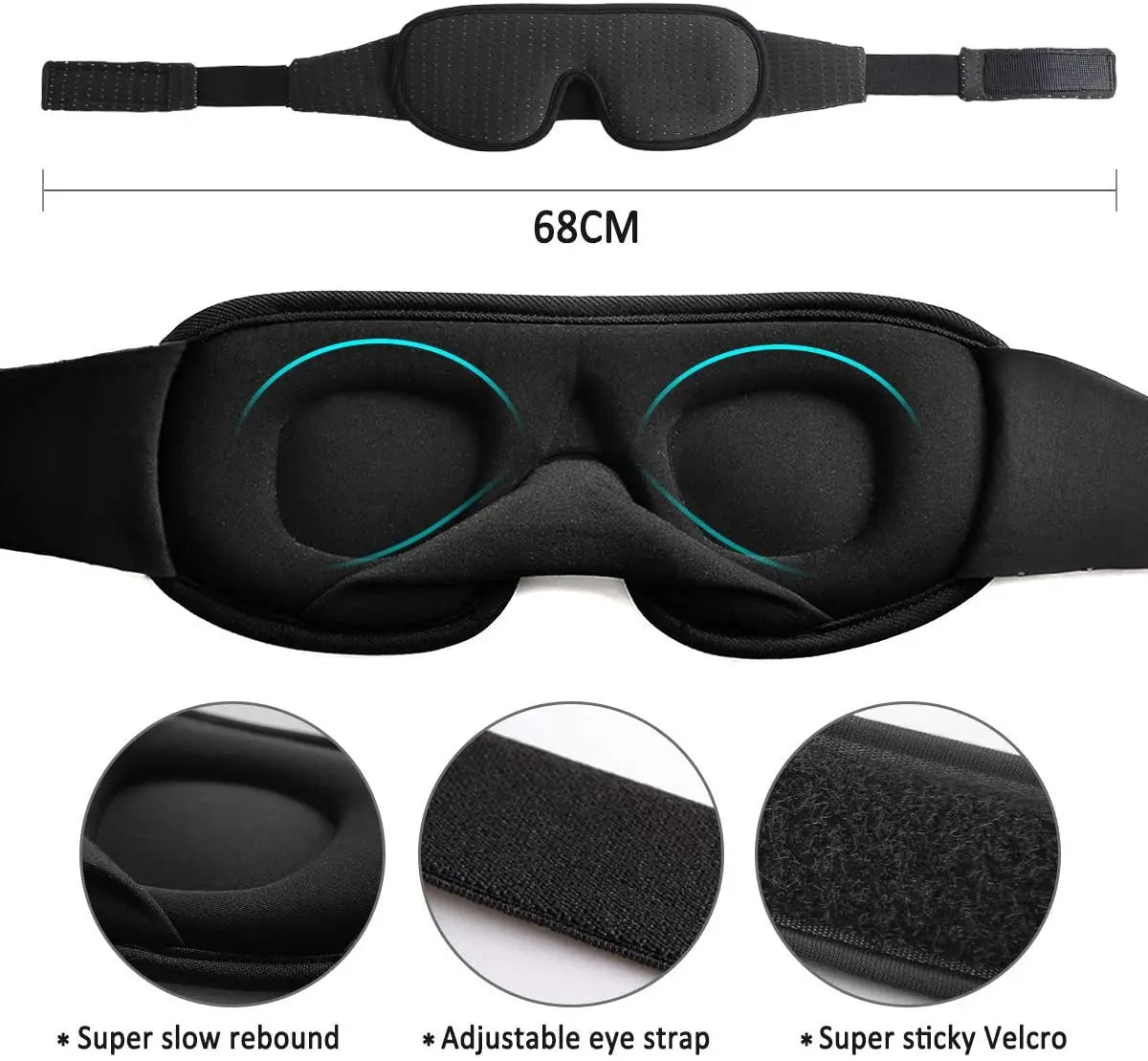 3D Soft Padded Sleep Eye Mask
