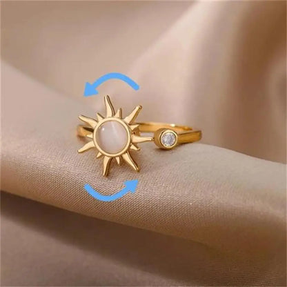 Womens Sun Spinner Anxiety Ring