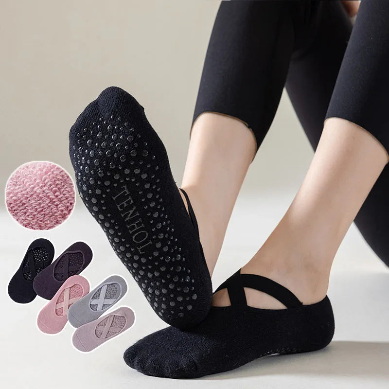 Non-Slip Cotton Yoga Socks