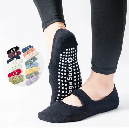 Silicone Anti-Slip Backless Yoga Pilates Socks