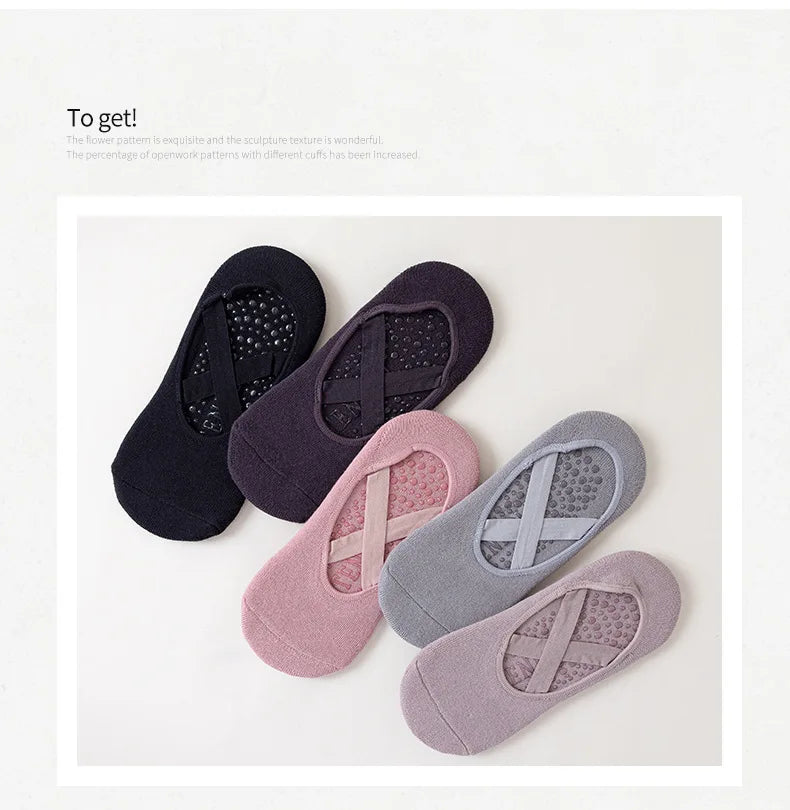 Non-Slip Cotton Yoga Socks