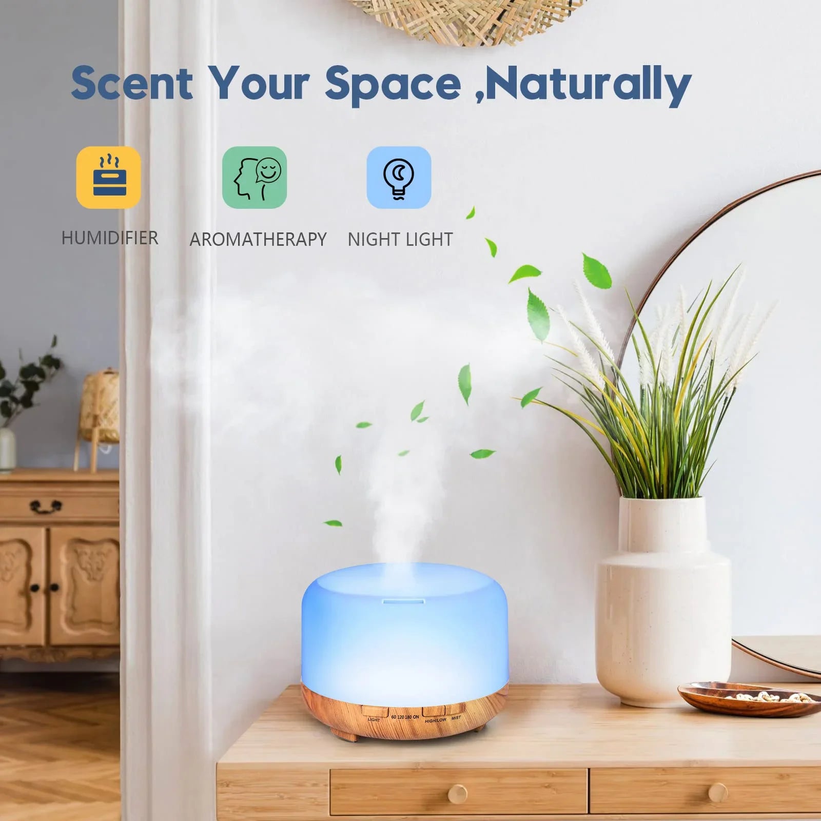 500ML Wood Grain Aroma Diffuser