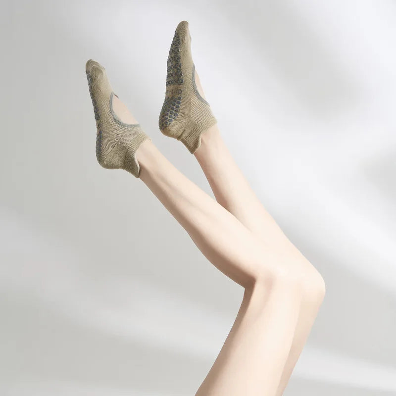 Silicone Non-Slip Low-Ankle Yoga Socks