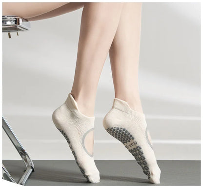 Silicone Non-Slip Low-Ankle Yoga Socks