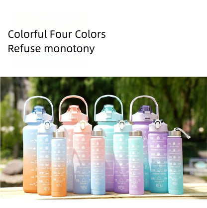 3Pcs Gradient Sports Water Bottle Set