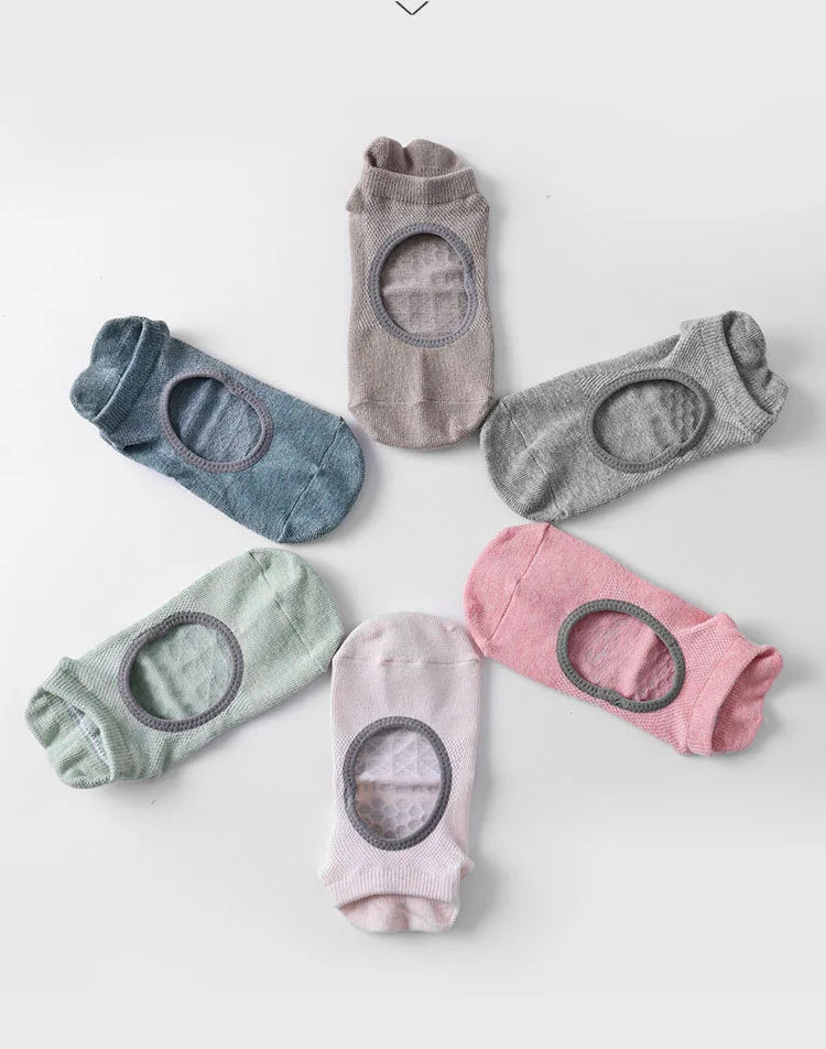 Silicone Non-Slip Low-Ankle Yoga Socks