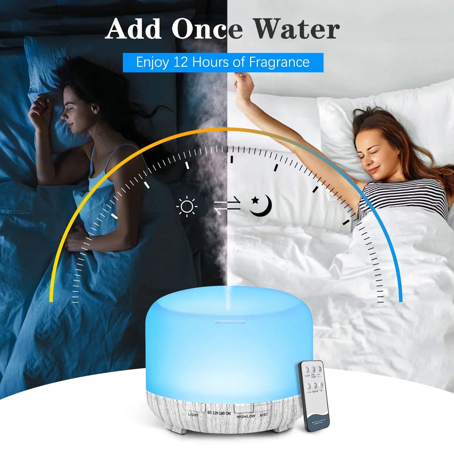 500ML Wood Grain Aroma Diffuser